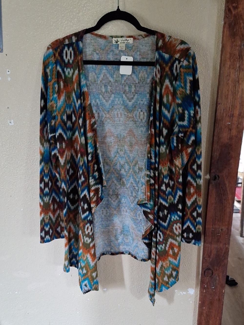 Women’s Open-Front Aztec Print Cardigan Sweater - Multi